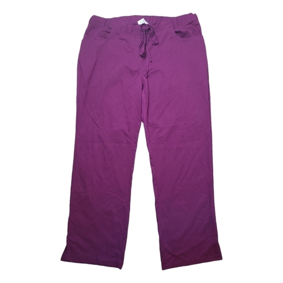 Grey's Anatomy Scrub Pants 5-Pocket Style 4232 Purple Cabernet Size Large - Picture 1 of 9